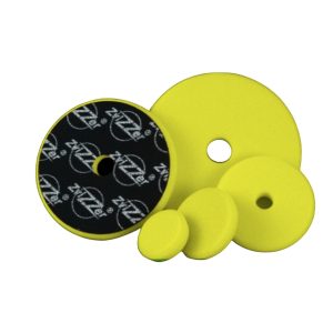 Set of five Zvizzer foam pads in yellow colour and varying sizes.