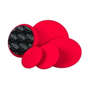 Set of five Zvizzer foam pads in red colour and varying sizes.