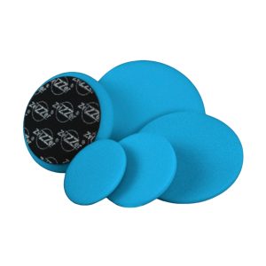 Set of five Zvizzer foam pads in light blue colour and varying sizes.