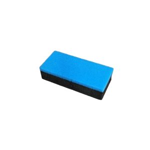 Light blue and black Zvizzer ceramic applicator cloth.