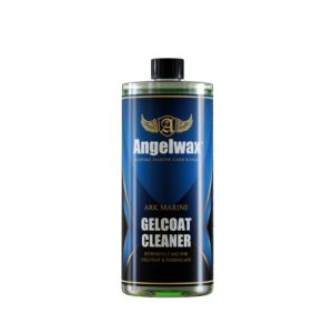 1 litre transparent bottle containing ARK MARINE Gelcoat Cleaner by Angelwax.