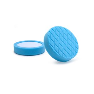 Light blue recessed diamond foam pad showing back and front sides.