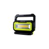 Front side of a work light by Unilite with handle.